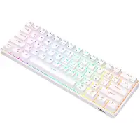 Royal Kludge Rk61 Rgb Mechanische Tastatur, Brauner Schalter (Weiß)