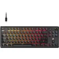 Corsair K70 CORE TKL, Kabelgebunden, USB, Mechanischer Switch, QWERTY, RGB-LED, Schwarz