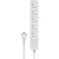 Savio Steckdosenleiste 5 Steckdosen 3m weiß LZ-09 5 Steckdose(n) Typ F