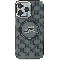 Karl Lagerfeld KLHMP15SHMCKMHK iPhone 15 6.1" czarny/black IML Monogram Karl&Choupette Head MagSafe