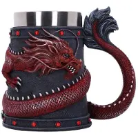 Nemesis Now Rotes Drachenspirale Glas 16 Cm
