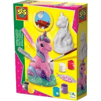 SES Creative 01299 Gips Gießen Einhorn, Fantasievolles Bastelset für Kinder, Guss-/Mal-Set für Kinder, 5 Jahr(e), Mehrfarbig