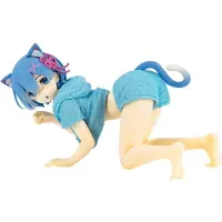 Taito Prize Re:zero Starting Life In Another World Pvc Rem Cat Roomwear Version Figur Blau Blau One Size
