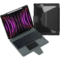 NILLKIN , Hintergrundbeleuchtete iPad Pro 12,9" / Air 13" Tastaturhülle Bumper, Schwarz