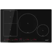 CATA INSB 8021 BK, Schwarz, Integriert, 80 cm, Zonen-Induktionskochfeld, Glas, 4 Zone(n)