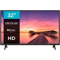 Cecotec 02613, 81,3 cm (32"), 1366 x 768 Pixel, HD, LCD, DVB-C, DVB-S, DVB-S2, DVB-T, DVB-T2, Schwarz