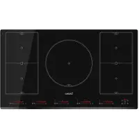 CATA INSB 9012 BK, Schwarz, Integriert, 90 cm, Zonen-Induktionskochfeld, Glas, 5 Zone(n)