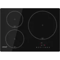 CATA IB 5003 BK, Schwarz, Integriert, 60 cm, Zonen-Induktionskochfeld, Glas, 3 Zone(n)