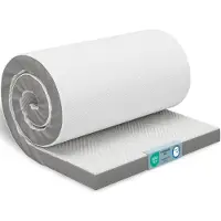 Aktiv shop GmbH ELONEO Viscoelastischer Matratzen Topper 100x190cm, Matratzentopper mit Memory Foam Effekt, 5 cm Höhe, Matratzenauflage für Bett und Boxspringbett