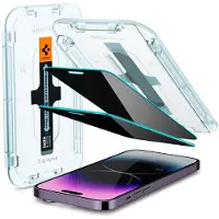 Spigen GLAStR Privacy EZ Fit Displayschutzfolie + Applicator - 2er-Pack für das Apple iPhone 14 Pro Max