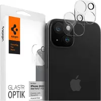 Spigen Optik Lens Protector - Vollständiger Kameraschutz (2er-Pack) für das Apple iPhone 15 / 15 Plus - Crystal Clear