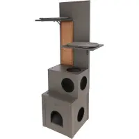 Kerbl Katzenspielhaus Eco Alex 42 x 42 x 152,5 cm grau