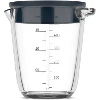 Mepal Messbecher Chef It Glas 500 ml mit Deckel - navy