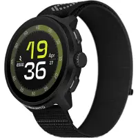 Suunto Run All Black 45mm SS051109000 Leichte Sportuhr für Läufer Edelstahlgehäuse, Nylon-Textil Armband