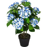 Homescapes KUNSTBLUME Hortensien blau, 70 cm
