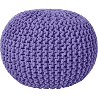 Homescapes STRICK-POUF lila, 40/40/35 cm