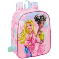 Barbie Mini Kinder Rucksack 6L Painterly, Rosa/Hellblau