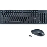Equip Kabelloses Tastatur- und Mausset, DE Layout (QWERTZ), Volle Größe (100%), Kabellos, RF Wireless, QWERTZ, Schwarz, Maus enthalten