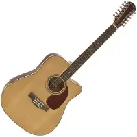Gear4Music Dreadnought Cutaway 12-saitige Akustikgitarre von Natur