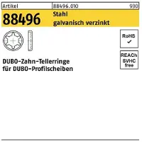 Dubo Dorned Dubo-Zahntellerringe St. galvanisch verzinkt, Typ Nr. 416 gal Zn S 50 Stk