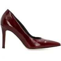 Manfield Bordeauxrote Lackleder-Pumps | Größe 36
