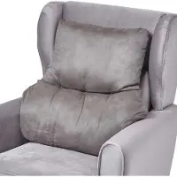 Homescapes RÜCKENKISSEN grau 68/58 cm – Stützkissen für Sessel, Velours
