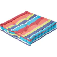 Homescapes SITZKISSEN bunt gestreift 50/50/10 cm