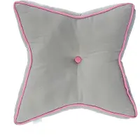 Homescapes BODENKISSEN Stern, grau-rosa 70/48/7 cm