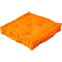 Homescapes SITZKISSEN orange 40/40/8 cm – Bodenkissen unifarben