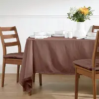 Homescapes TISCHDECKE braun 137/137 cm, 100% Baumwolle
