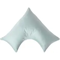 Homescapes BIO-KISSENBEZUG für V-Form-Kissen, Satin, Fadendichte 400