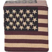Homescapes SITZWÜRFEL Stars & Stripes im Vintage-Stil, 36/36/38 cm