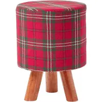 Homescapes HOCKER Edward Tartan rot kariert, 32/32/42 cm