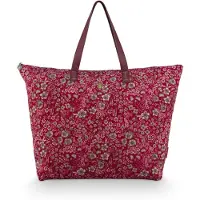 Pip studio Reisetasche Schultertasche Tilda Tote Bag Quilted Daisy Dreams Red rot