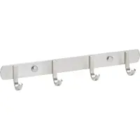 Sotech Kleiderhaken Samu, 127886, aus Edelstahl, 30cm, silber, Hakenleiste mit 4 Haken