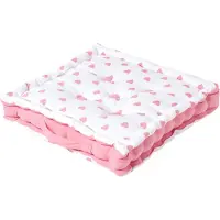 Homescapes SITZKISSEN rosa Herz-Muster 50/50/10 cm