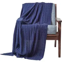 Homescapes STRICKDECKE 150/200 cm, Baumwolle mit Zopfmuster