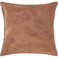 Homescapes LEDERKISSEN Patchwork braun 45/45 cm