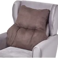 Homescapes RÜCKENKISSEN braun 68/58 cm – Stützkissen für Sessel, Velours
