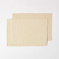 Homescapes TISCHSET creme im 2er-Set 33/50 cm, 100% Baumwolle