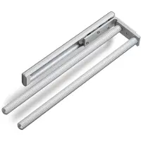Sotech Aluminium Handtuchhalter TED 2 Armig 325 bis 487 mm Ausziehbar Drehbar EV1 Eloxiert