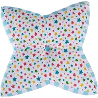 Homescapes BODENKISSEN Stern, bunte Sterne & blaue Streifen 70/48/7 cm