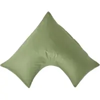 Homescapes BIO-KISSENBEZUG für V-Form-Kissen, Satin, Fadendichte 400