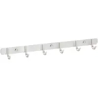 Sotech Garderobenleiste Samu, 127887, silber, aus Edelstahl, 46cm breit, mit 6 Haken