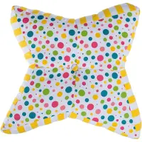 Homescapes BODENKISSEN Stern, bunte Punkte & gelbe Streifen 70/48/7 cm