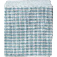 Homescapes SITZWÜRFEL Vichy-Karo blau, Hocker kariert 36/36/38 cm