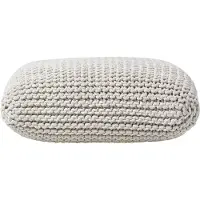 Homescapes STRICK-POUF natur, Bodenkissen 70/70/20 cm