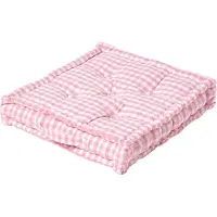 Homescapes SITZKISSEN rosa kariert 40/40/8 cm – Bodenkissen Vichy-Karo