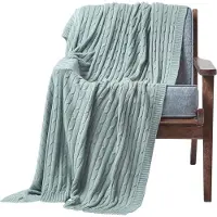 Homescapes STRICKDECKE 130/170 cm, Baumwolle mit Zopfmuster