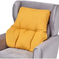 Homescapes RÜCKENKISSEN senfgelb 68/58 cm – Stützkissen für Sessel, Baumwolle